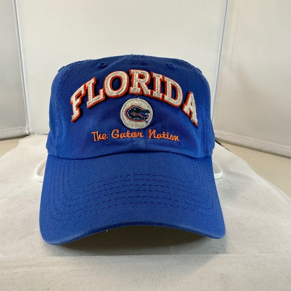 Florida Gators Hat The Gator Nation‎ VTG Embroidered Baseball Cap TOW Blue